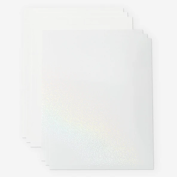 CRICUT 2010354 YAZDIRILABILIR SUYA DAYANIKLI TRANSPARAN HOLOGRAFIK ÇIKARTMA SETI - A4 - 5 SAYFA - 2