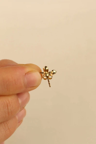 14 Ayar 1.5mm Top Altın Küpe