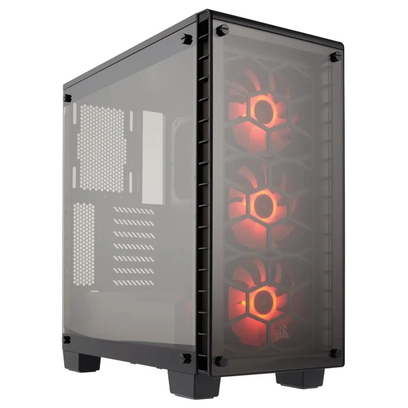 CORSAIR Corsair Crystal 460X RGB Fanli Tempered Glass Pencereli ATX KASA PSU YOK