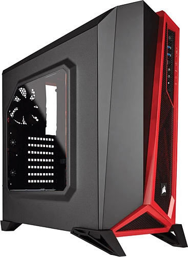 CORSAIR Corsair Carbide SPEC-Alpha Siyah/Kirmizi Pencereli Gaminig Mid TOWER KASA  PSU YOK