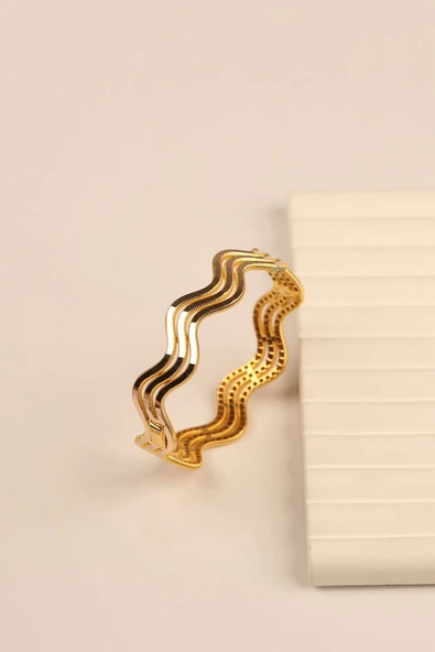 Ajda Yaldızlı Altın Bilezik - 7