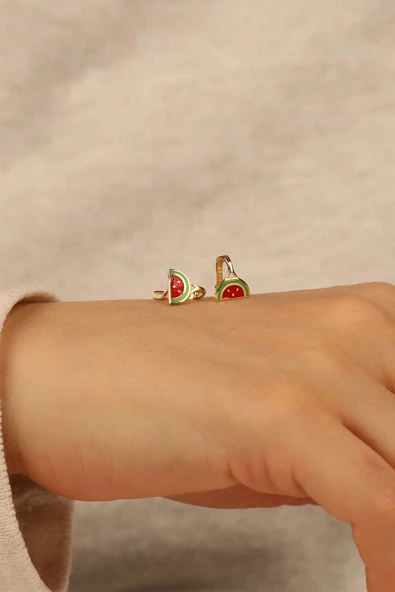 Karpuz Çocuk Altın Küpe