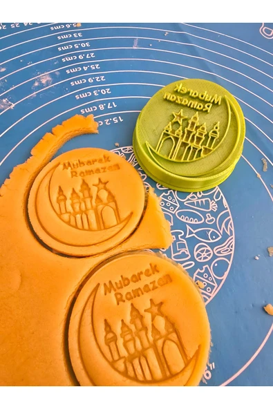 Luga Atölye Kurabiye - Oyun Hamuru - Damga ve Kesici 5'li Ramazan Mothifli Hamur Şekillendirici Kalıp Seti