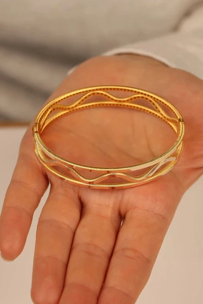 Ajda Yaldızlı Altın Bilezik - 3