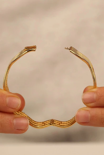 Ajda Yaldızlı Altın Bilezik - 5