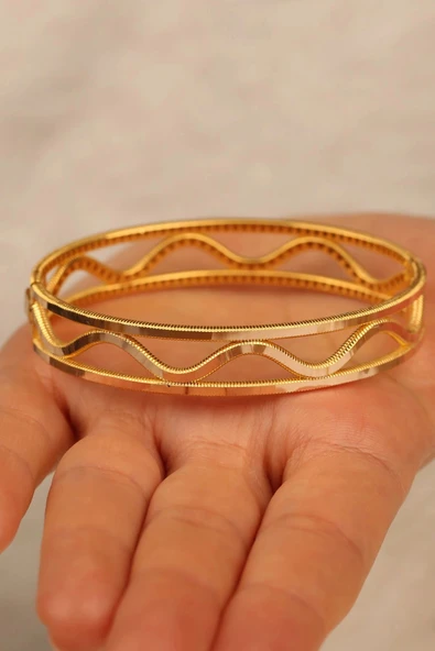 Ajda Yaldızlı Altın Bilezik - 4