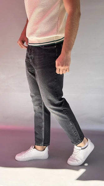 Dikiş Detay Yıkamalı Boyfriend Pantolon - 4