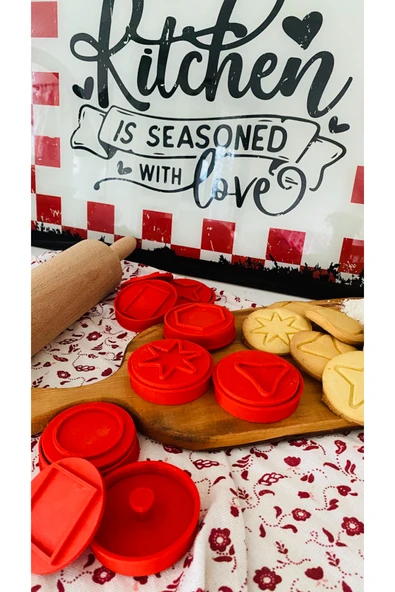 Luga Atölye Kurabiye - Oyun Hamuru - Damga ve Kesici 9 Parça Geometrik Şekilli Hamur Şekillendirici Kalıp Seti - 2