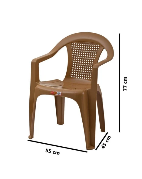 Omnipazar SY-2512 Plastik Smart Lara Bahçe Koltuk Sandalye 4'lü Set - 2