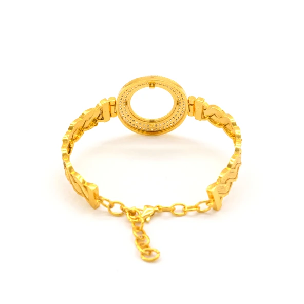 Çeyrek Altın Çerçeve Bileklik Çelik Altın Kaplama Örgü Model BLZ-633 - 3