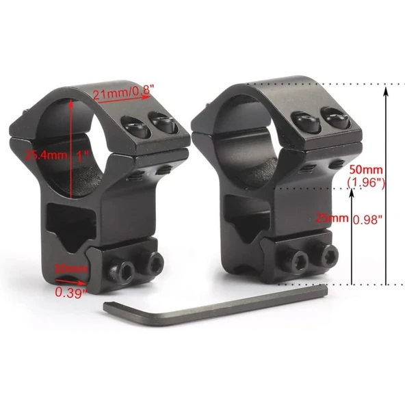 25.4 Mm Dürbün Için 11mm Yüksek Havalı Ayağı - 2