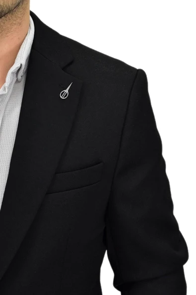 Erkek Siyah Tek Spor Ceket BGL-ST04466 - Resim 6