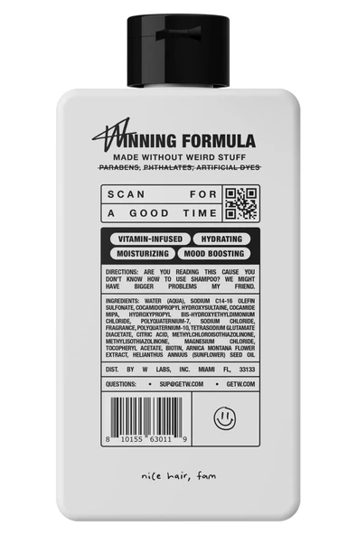 W Labs Fresh Ice 2'si 1 Arada Nemlendirici Şampuan ve Saç Kremi 473ML - 2