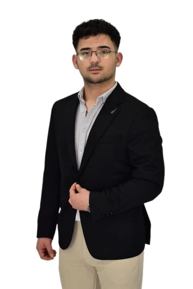 Erkek Siyah Tek Spor Ceket BGL-ST04466 - Resim 3