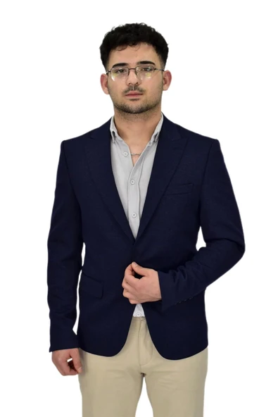 Erkek Lacivert Tek Spor Ceket BGL-ST04467 ürün görseli