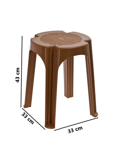 Omnipazar SY-4640 Plastik Tabure Büyük Boy 4'lü Set - 2