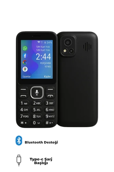 LG Tuşlu Telefon,Siyah,WhatsApp, Facebook, Wi-Fi, Bluetooth, Kamera, Çift SIM, FM Radyo - 3