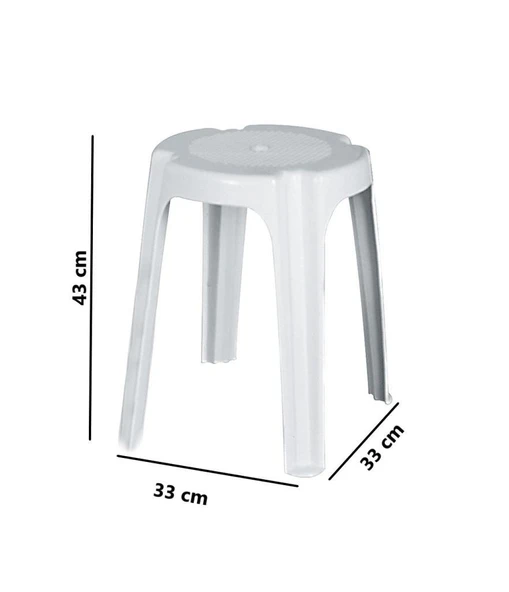 Omnipazar SY-4640 Plastik Tabure Büyük Boy 4'lü Set - 4