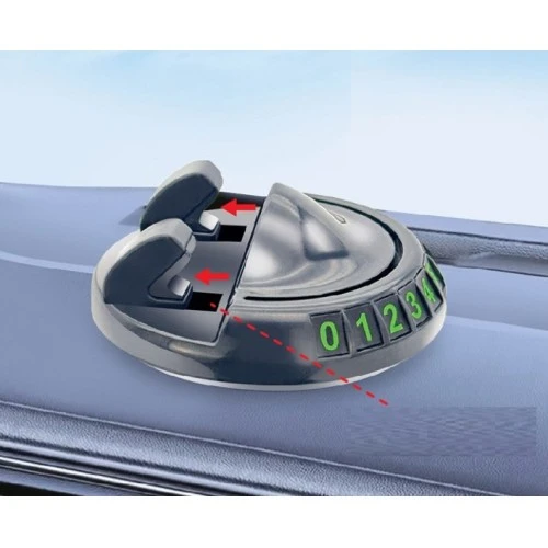 360° Dönebilen Yapışkanlı Numaratörlü Araç Telefon Tutucu - 2