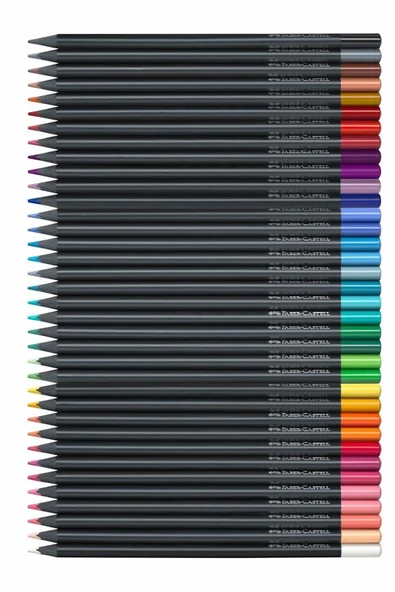 Telli Eskiz Defteri Siyah A4 1 Adet Spiralli 150 gr 40 Yaprak 12 Renk Kuruboya Gölgelendirme Zımpara Kalem Uzatma Silgi - 5