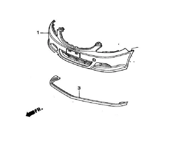 HONDA - ÖN TAMPON SPOYLERİ CİTY 2006- - 71110-SEL-T20