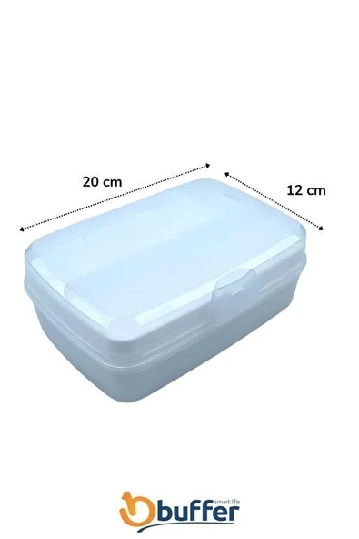 BUFFER® 12 Bölmeli Çok Amaçlı Takı Toka Kutusu Dikiş Kutusu Kapaklı Organizer Kutusu Bölmeli Kutu - 7
