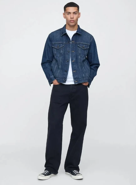 Gap V-New Denim Icon Jacket - Lıght 722737000 Icon Denim Ceket Erkek Kot Ceket - Resim 7