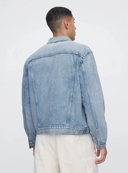 Gap V-New Denim Icon Jacket - Lıght 722737000 Icon Denim Ceket Erkek Kot Ceket - 4