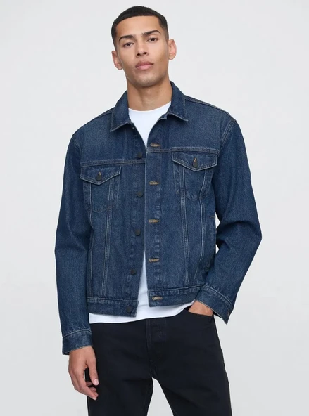 Gap V-New Denim Icon Jacket - Lıght 722737000 Icon Denim Ceket Erkek Kot Ceket - Resim 5
