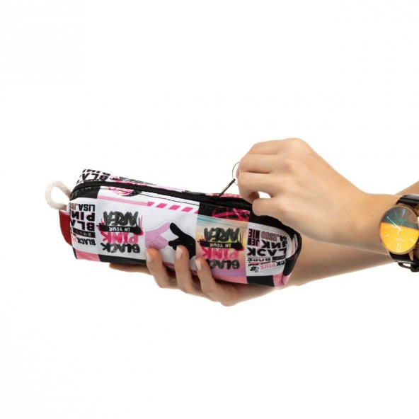 Blackpink Kpop Desenli Kalemlik Fermuarlı Makyaj Çantası - 3