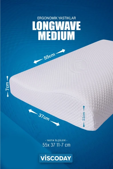 Viscoday  Visco Boyun Yastığı Boyun Destekleyici Visco Yastık Ortopedik Boyun Yastığı Ergonomik Yastık 55x37 - 3