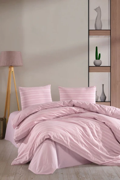 Varol Stripe Saten (KİNG SİZE) Nevresim Takım - 3