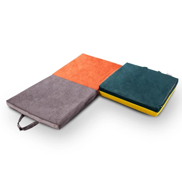 Homedius Happy Play Katlanır Yer Minderi Oyun Minderi Oyun Halısı - 120x120 cm  Antrasit 120x120 - 6