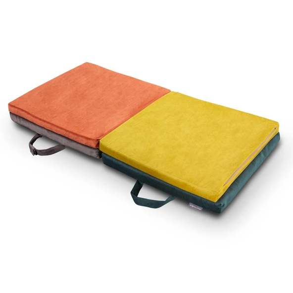 Homedius Happy Play Katlanır Yer Minderi Oyun Minderi Oyun Halısı - 120x120 cm  Antrasit 120x120 - 4