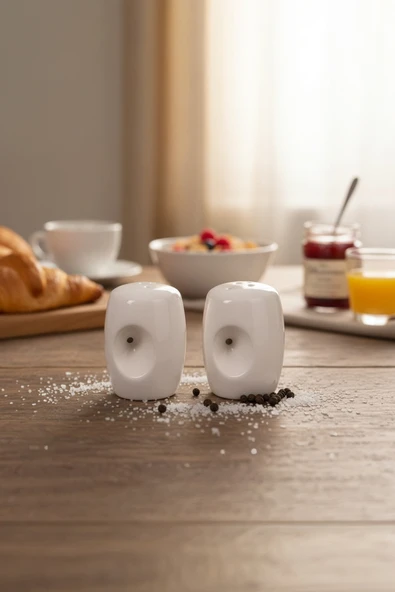 Bianco Perla Tuzluk/Biberlik Seti - 7 cm (Porselen)