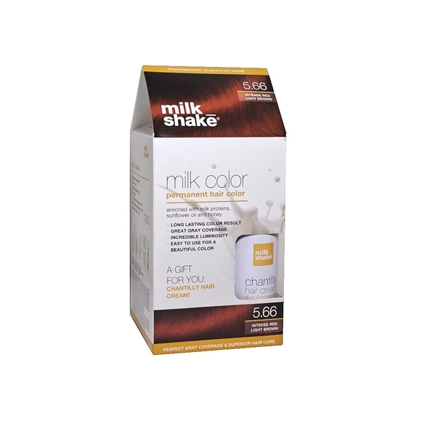 Milk Shake 5.66 Açık Kestane Yoğun Kızıl Saç Boyası +  Saç Kremi 50 ml Set ürün görseli