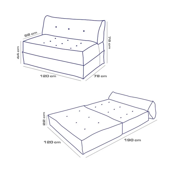 Homedius Mocca Çift Kişilik Katlanır Yatak Uzanma Koltuğu Sütlü Kahverengi - 12