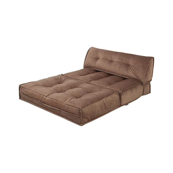 Homedius Mocca Çift Kişilik Katlanır Yatak Uzanma Koltuğu Sütlü Kahverengi - 10