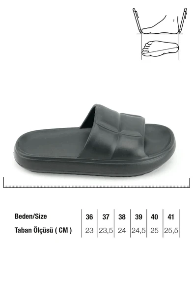 Kareli Yumuşak Tabanlı Unisex Slide Bahçe Plaj Havuz Deniz Yazlık Günlük Terlik - Resim 16