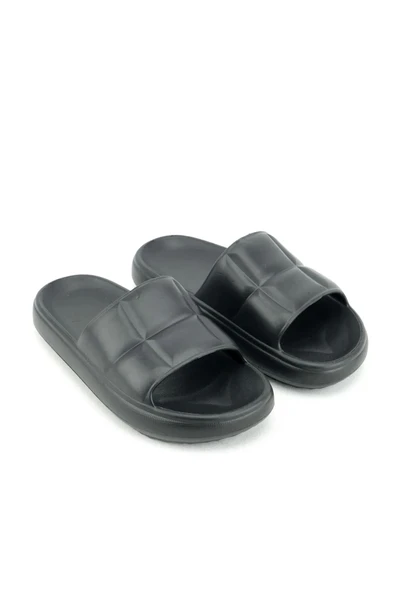 Kareli Yumuşak Tabanlı Unisex Slide Bahçe Plaj Havuz Deniz Yazlık Günlük Terlik - Resim 15
