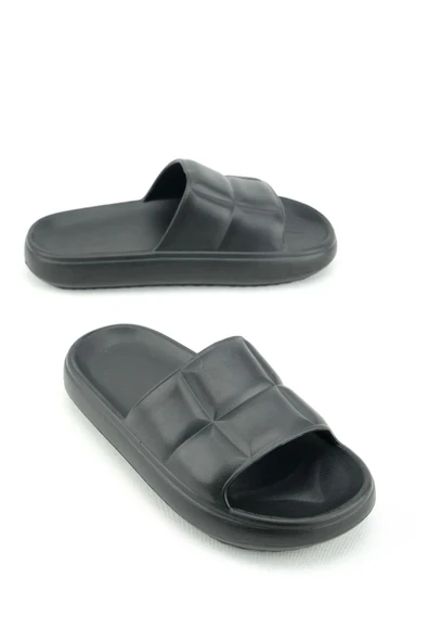Kareli Yumuşak Tabanlı Unisex Slide Bahçe Plaj Havuz Deniz Yazlık Günlük Terlik - Resim 14