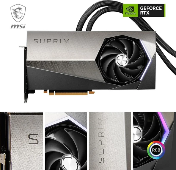 MSI VGA GEFORCE RTX 4090 SUPRIM LIQUID X 24G RTX4090 24GB GDDR6X 384B DX12 PCIE 4.0 X16 (3XDP 1XHDMI) Ekran Kartı - 4