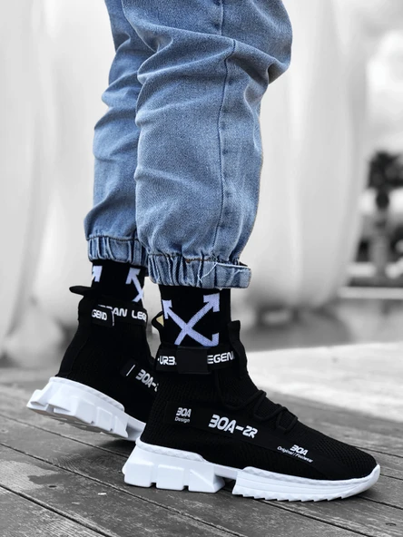 ETZr-x700 Tarz Siyah Renk Spor Ayakkabı - Resim 3