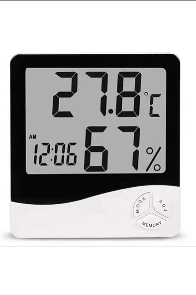 Dijital oda Termometresi Sıcaklık Ve Nem Ölçer Masa Saati Alarm