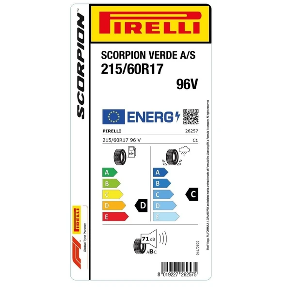 Pirelli Scorpion Verde A/S 215/60 R 17 96V-2023 - 2