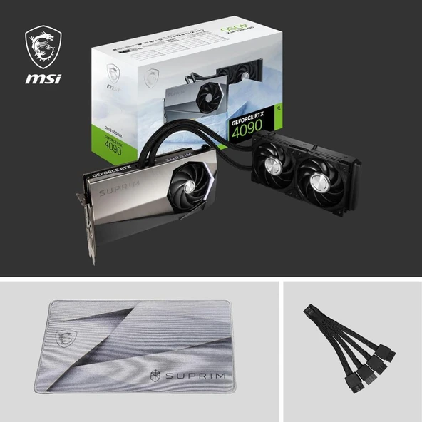 MSI VGA GEFORCE RTX 4090 SUPRIM LIQUID X 24G RTX4090 24GB GDDR6X 384B DX12 PCIE 4.0 X16 (3XDP 1XHDMI) Ekran Kartı - 6