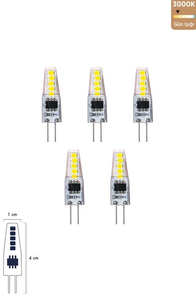Cob LED Ampul G4 2W 3000K 5'li ERD-266