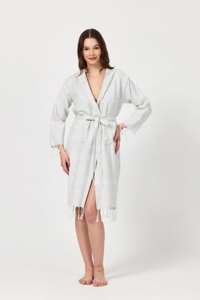 Makro Kadın Bornoz peştemal Plaj elbisesi Pareo - 2