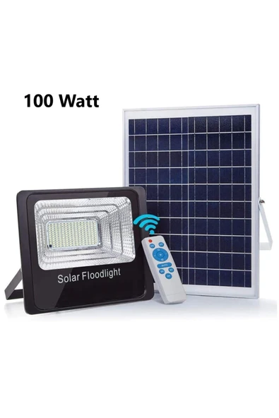 Cata CT-4648 100W Kumandalı Güneş Enerjili Solar Led Projektör Beyaz Işık (6500K)