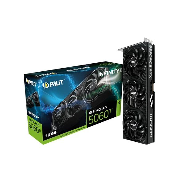 Palit GeForce RTX5060Ti Infinity 3 16GB 128Bit GDDR7 Ekran Kartı NE7506T019T1-GB2061S